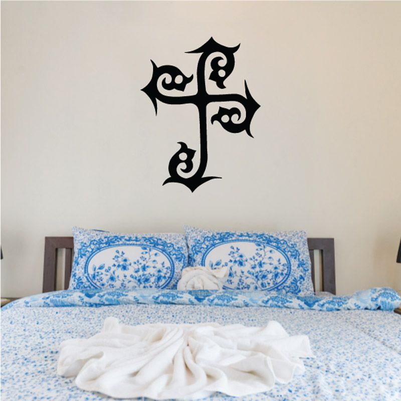 Image of Thorned Filligree Cross Decal