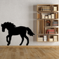 Black thoroughbred horse silhouette decal