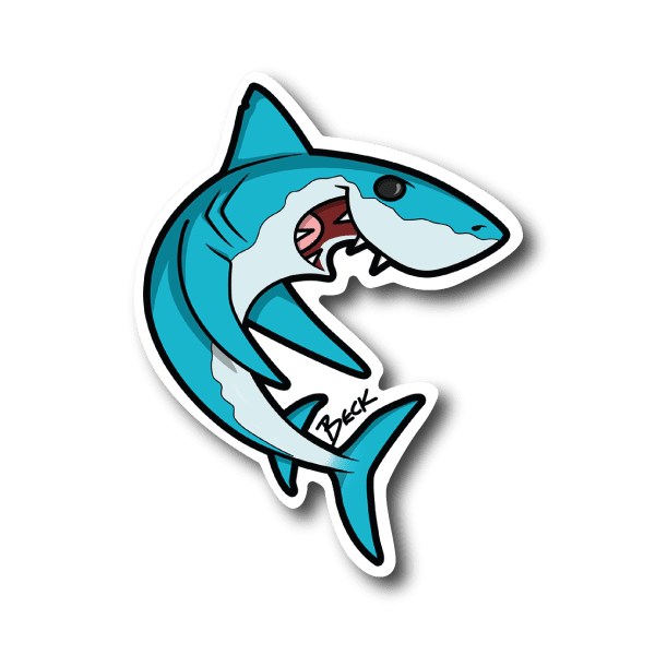 Image of Thrash Spalsh Shark Vinyl Sticker