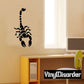 Black scorpion wall decal with raised tail and segmented legs.