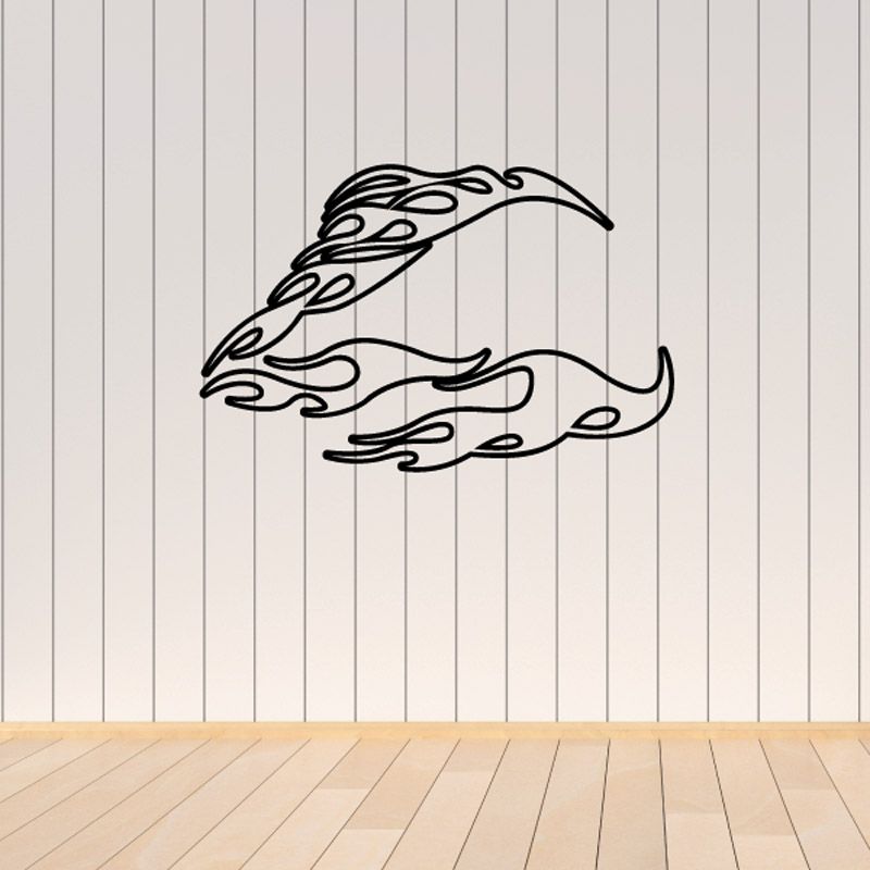 Image of Three 3 Ghost Flames Car Decal - Vinyl Decal - Wall Decal - CF219