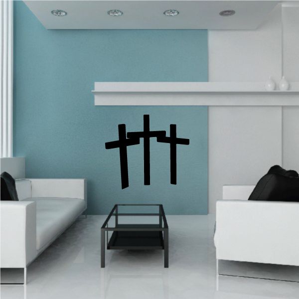 Image of Three Crosses Decal