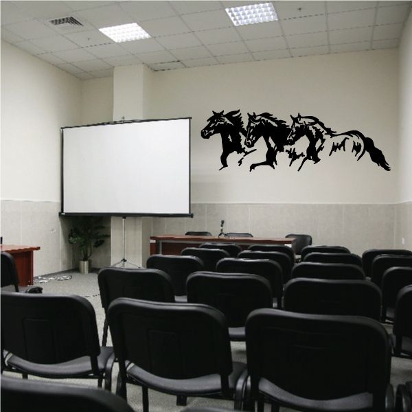 Image of Three Horses Galloping Decal