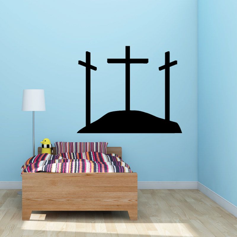 Image of Three Posted Crosses Decal