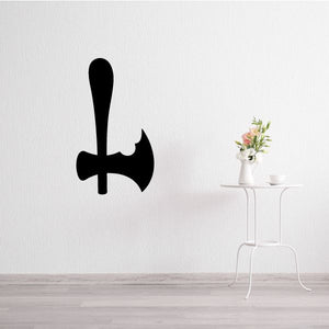 Black throwing axe wall decal silhouette
