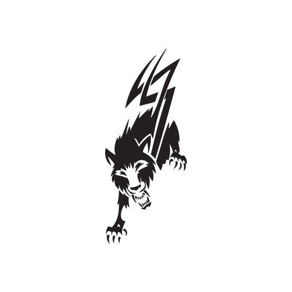 Image of Thunder Striking Wolf Decal