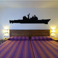 Dark battleship silhouette wall decal