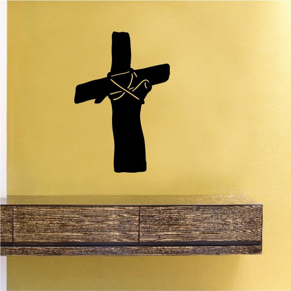 Image of Tied Plank Cross Decal