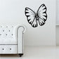Butterfly wall decal in black and white with outlined wings