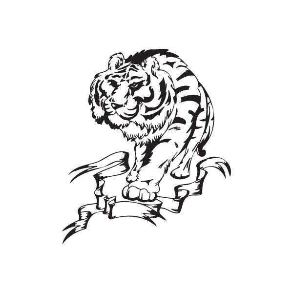 Image of Tiger Walking on Ground Decal