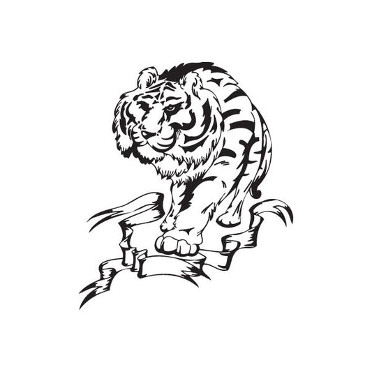 Image of Tiger Walking on Ground Decal