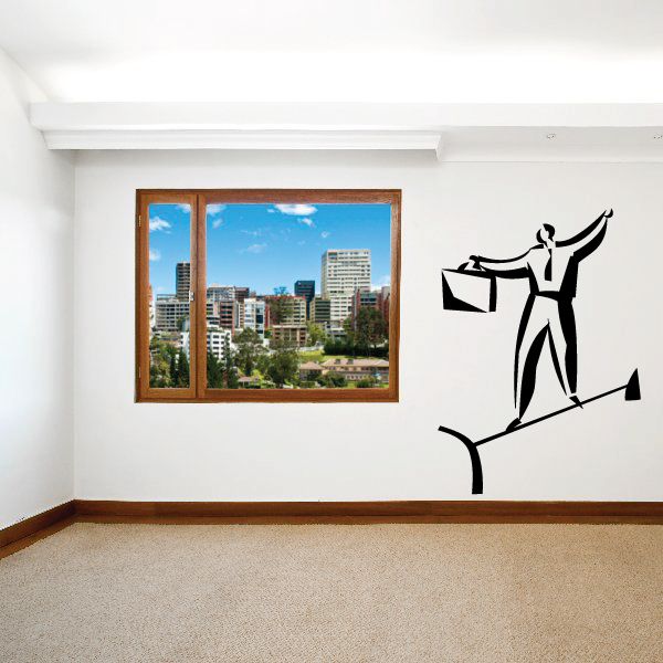 Image of Tight Rope Wall Decal - Vinyl Decal - Car Decal - Business Decal - MC24