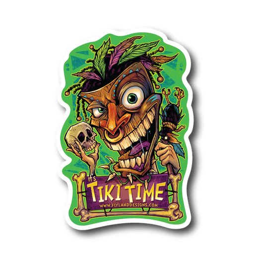 Tiki Time Vinyl Sticker
