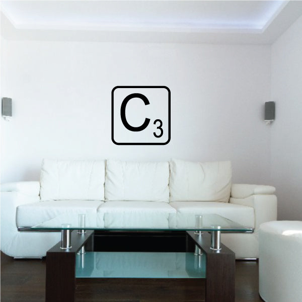 Image of Tile Outline Monogram Decal