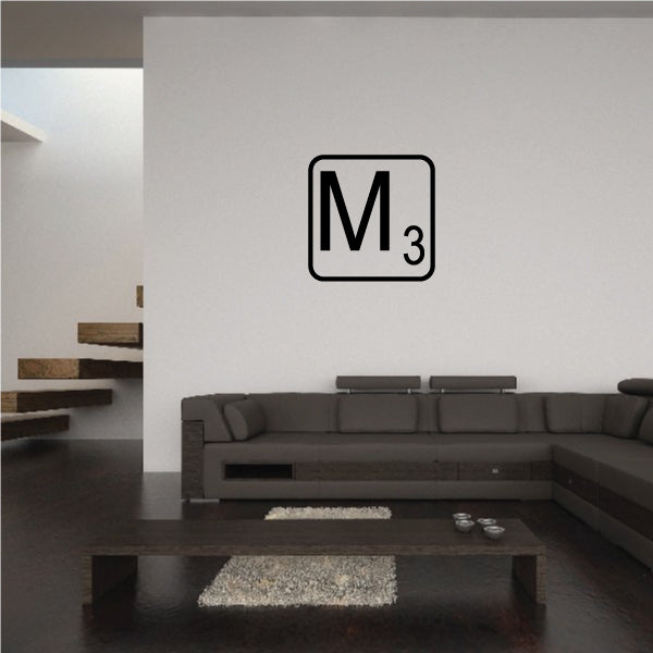 Image of Tile Outline Monogram Decal