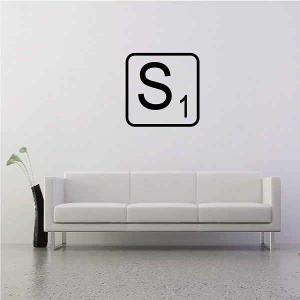 Image of Tile Outline Monogram Decal