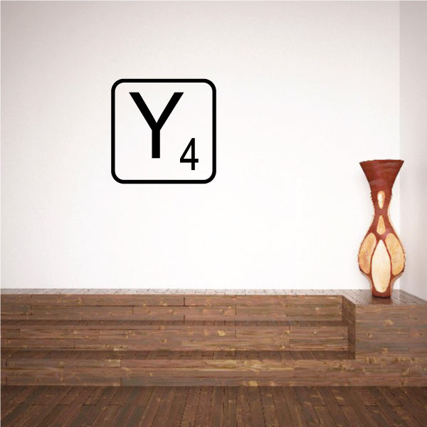 Image of Tile Outline Monogram Decal