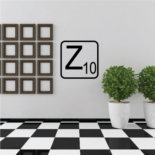 Image of Tile Outline Monogram Decal