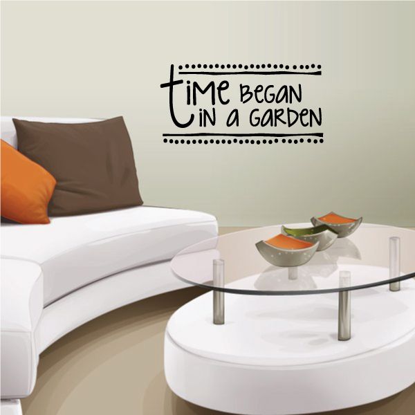 Image of Time Began in a Garden Wall Decal