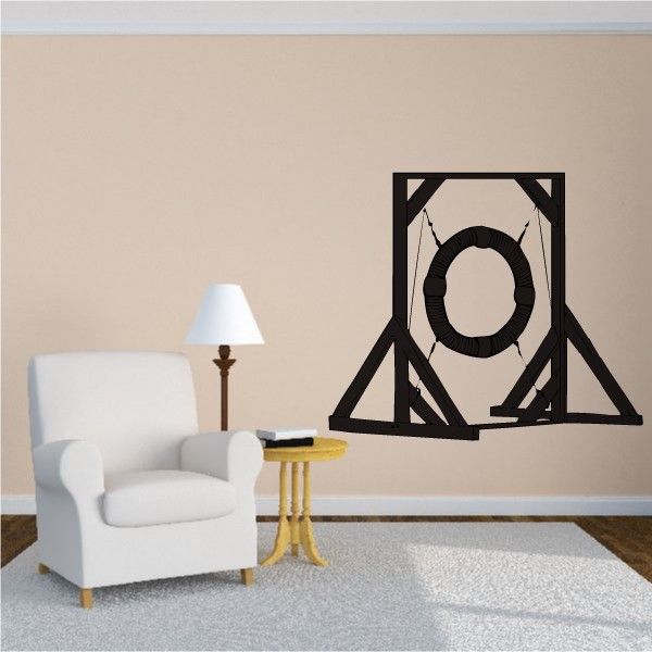 Tire jump obstacle wall decal with tire and frame