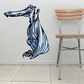 Blue pterodactyl sticker illustration