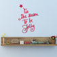 Christmas wall quote decal with red star