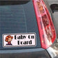 Toddler girl Baby On Board car window sticker with cartoon girl icon
