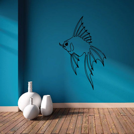 Image of Tongue Out Demon Goldfish Decal