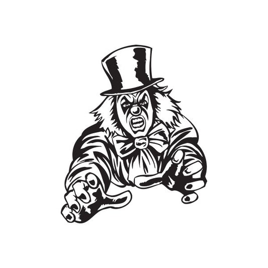 Image of Top Hat Clown Grabbing Decal