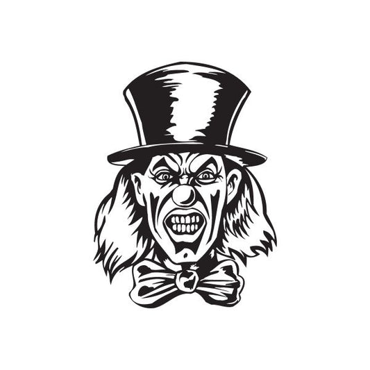 Image of Top Hat Clown with Bow Tie Decal