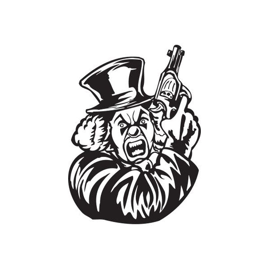 Image of Top Hat Clown with Revolver Decal