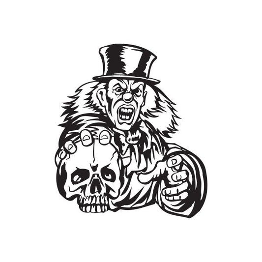 Image of Top Hat Clown with Skull Decal