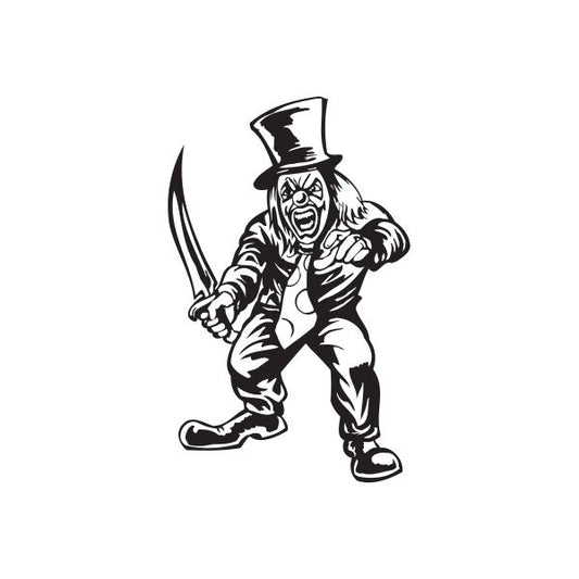 Image of Top Hat Clown with Sword Decal