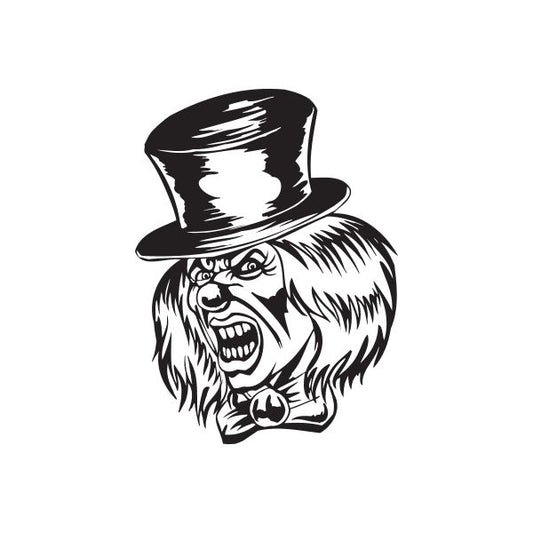 Image of Top Hat Jester Head Decal