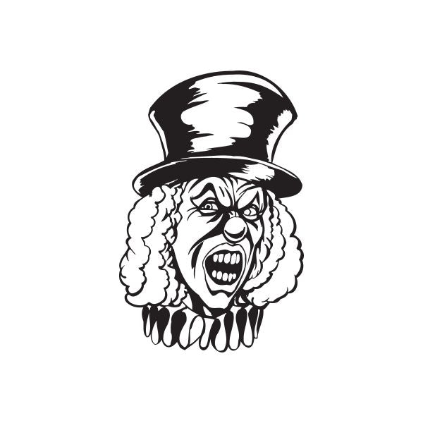 Image of Top Hat Judge Clown Head Decal