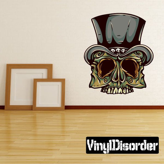 Image of Top Hat Skull Sticker