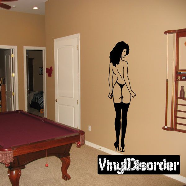 Black woman in thigh-highs and heels decal with VingDisorder text