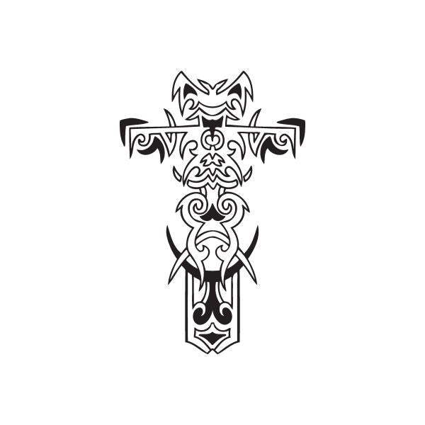 Image of Totemic Tribal Cross Decal