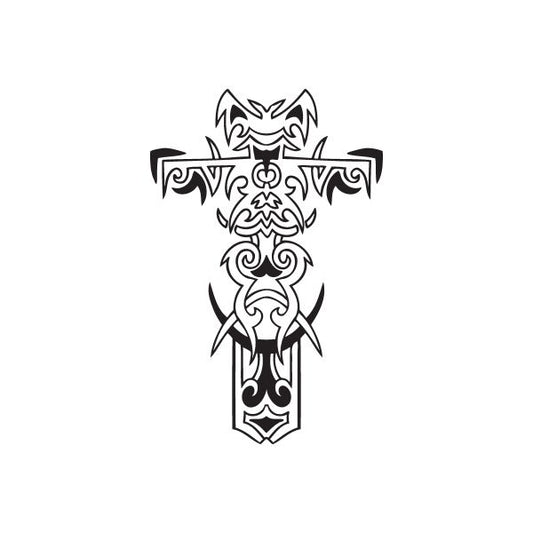 Image of Totemic Tribal Cross Decal