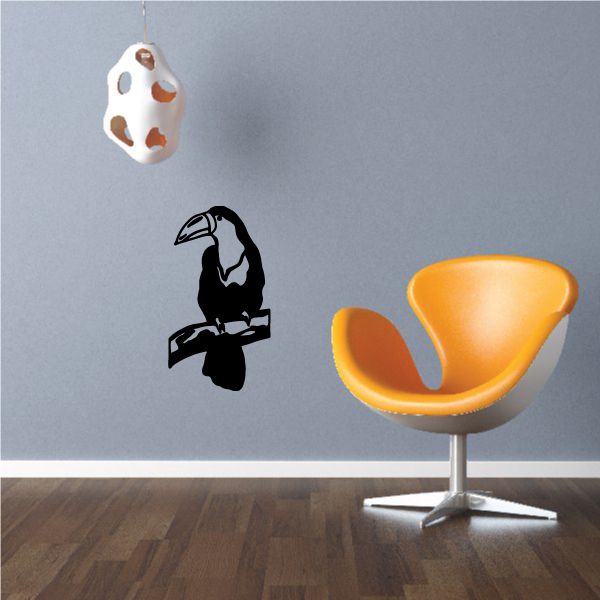 Image of Toucan Head Turned Perching Decal