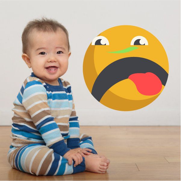 Image of Tounge Out Emoticon Face Wall Decal - Vinyl Decal - Car Decal - Idcolor017