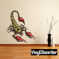 Toxic scorpion sticker with yellow-green scorpion and red claws