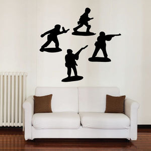Toy soldiers decal with black silhouette toy soldier figures