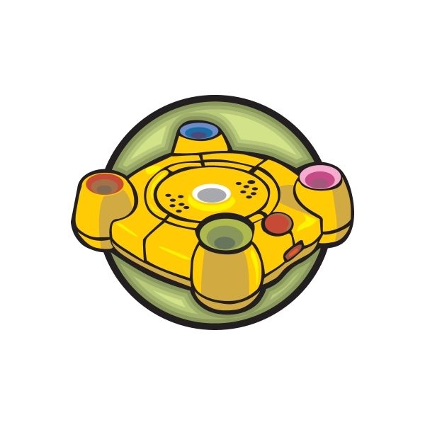 Round cartoon robot-face vinyl wall decal sticker, die-cut
