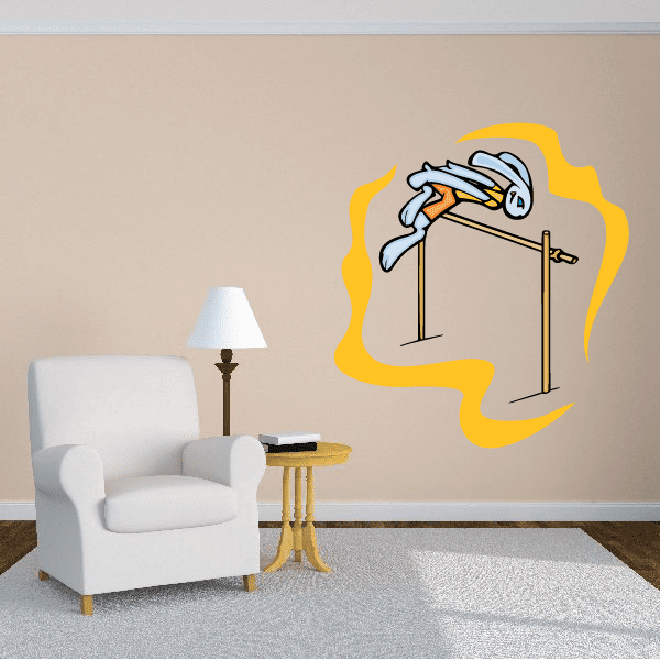 Image of Track And Field Wall Decal - Vinyl Sticker - Car Sticker - Die Cut Sticker - CDSCOLOR003