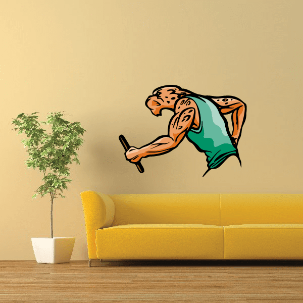 Image of Track And Field Wall Decal - Vinyl Sticker - Car Sticker - Die Cut Sticker - CDSCOLOR014