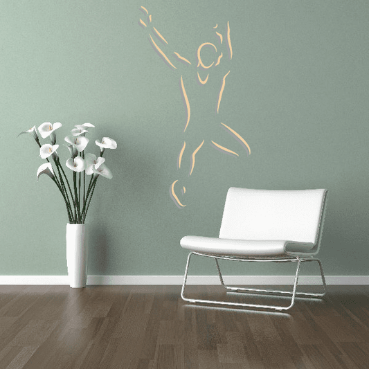Practice Competition Runner Track and Field Window Vinyl Sticker featuring practice competition runner for custom sports decor in custom size and color