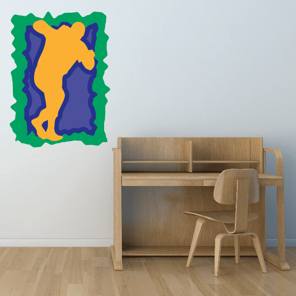 School Spirit Competition Runner Track and Field Meet Vinyl Sticker featuring school spirit competition runner for custom sports decor in custom size and color