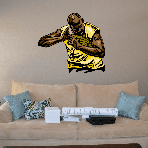 Image of Track And Field Wall Decal - Vinyl Sticker - Car Sticker - Die Cut Sticker - CDSCOLOR066