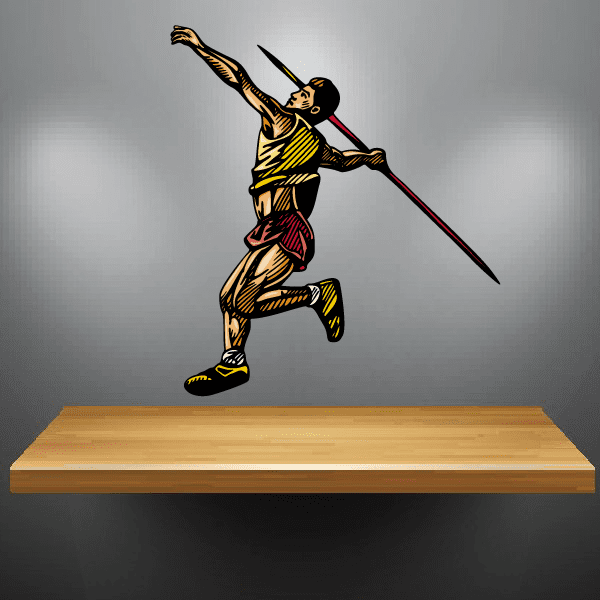 Outdoor Competition Runner Track and Field Team Vinyl Sticker featuring outdoor competition runner for custom sports decor in custom size and color